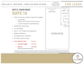 3853 E Craig Rd, North Las Vegas, NV for lease Floor Plan- Image 2 of 5
