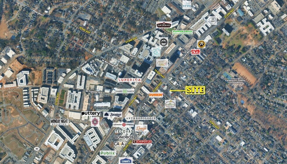 220 East Blvd, Charlotte, NC for lease - Aerial - Image 3 of 3