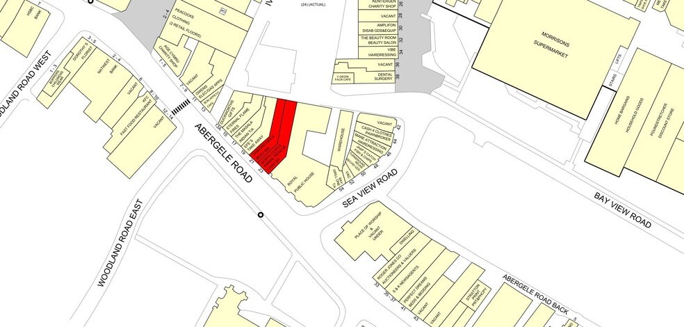 21-23 Abergele Rd, Colwyn Bay à louer - Plan de site - Image 3 de 4