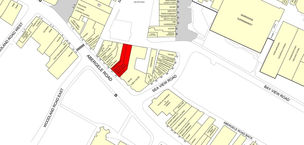 21-23 Abergele Rd, Colwyn Bay for lease - Site Plan - Image 3 of 4