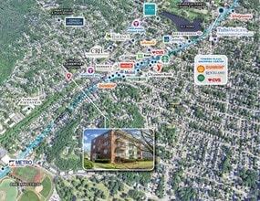 447 Pleasant St, Melrose, MA - Aerial  map view
