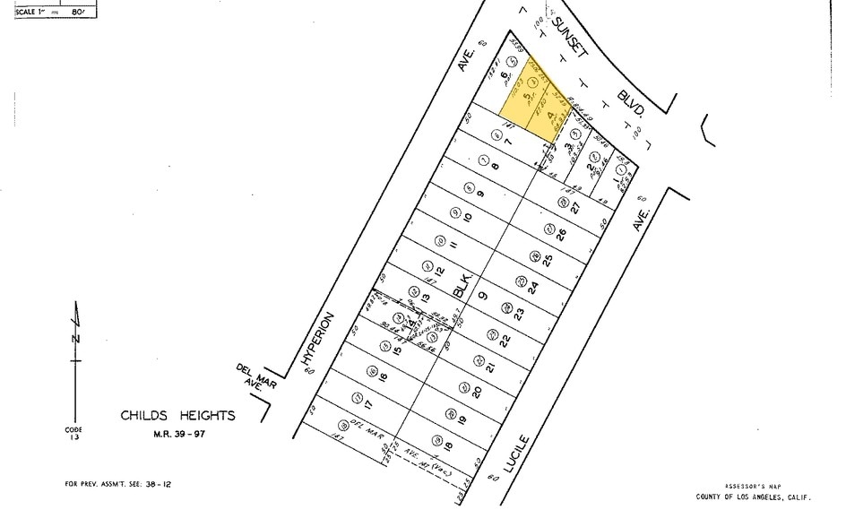 3814-3824 W Sunset Blvd, Los Angeles, CA for sale - Plat Map - Image 2 of 23
