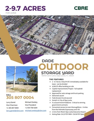 Plus de détails pour 13045 Cairo Ln, Opa Locka, FL - Terrain à louer