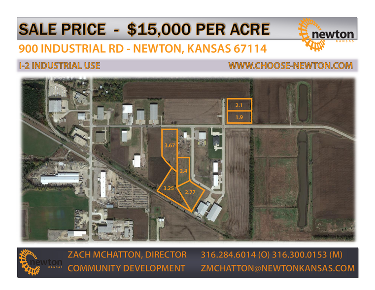 900 Industrial, Newton, KS for sale - Aerial - Image 1 of 3