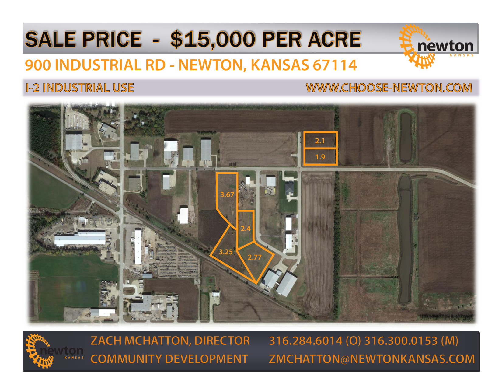 900 Industrial, Newton, KS for sale Aerial- Image 1 of 4