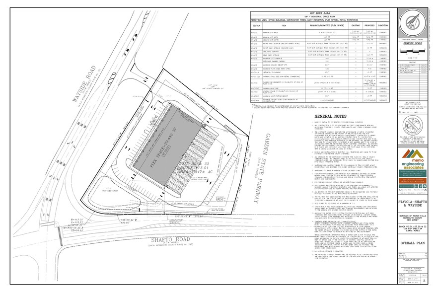 1511 Wayside Rd, Tinton Falls, NJ for lease - Site Plan - Image 2 of 2