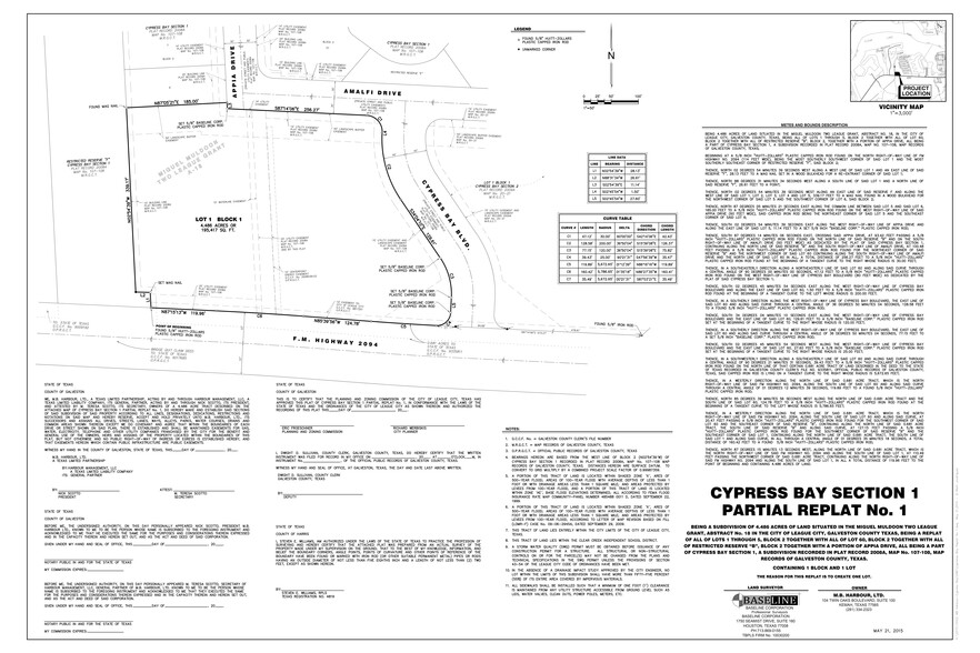 Nwc Marina Bay Drive & Cypress Bay Blvd, Kemah, TX à vendre - Plan de site - Image 3 de 3