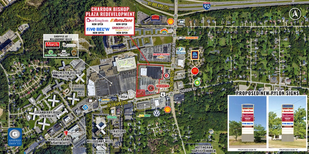 28301 Chardon Rd, Willoughby Hills, OH for lease - Aerial - Image 2 of 7