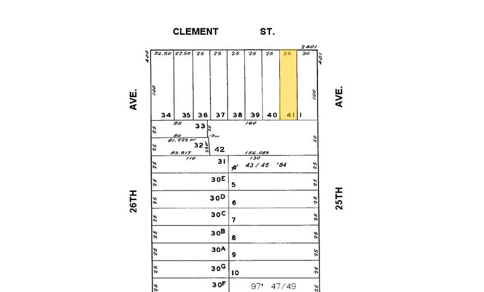 3361-3367 20th St, San Francisco, CA à louer - Plan cadastral - Image 2 de 7