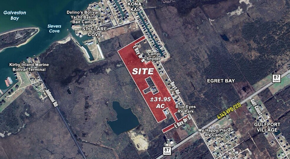 1133 East Bay Dr, Port Bolivar, TX à vendre - Photo du bâtiment - Image 1 de 3