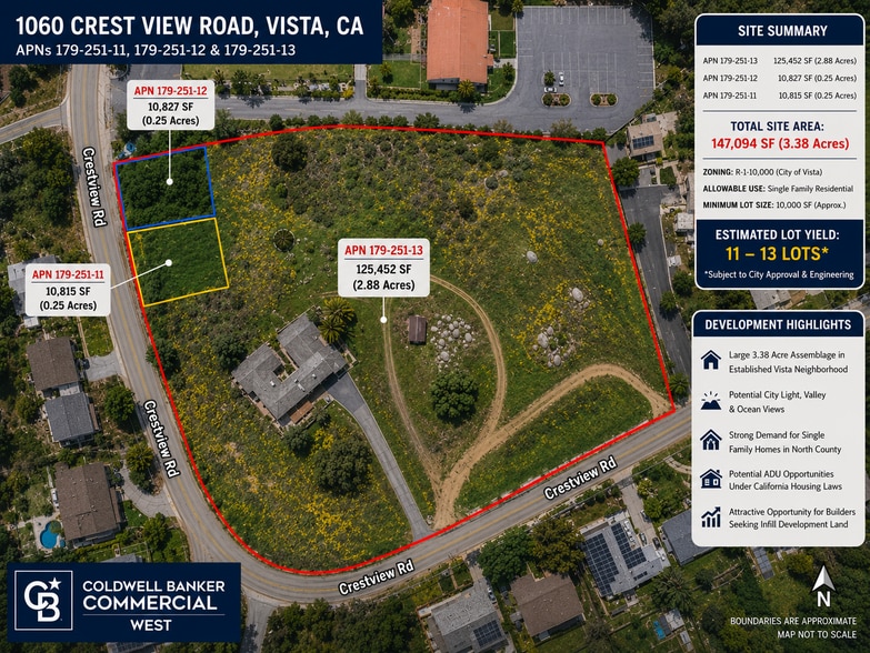 1060 Crest View Rd, Vista, CA à vendre - Photo du bâtiment - Image 1 de 21