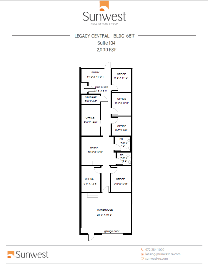 6901 K Ave, Plano, TX for lease Floor Plan- Image 1 of 1