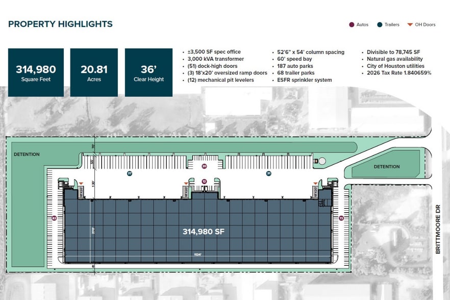 6995 Brittmoore Rd, Houston, TX for lease - Site Plan - Image 2 of 2