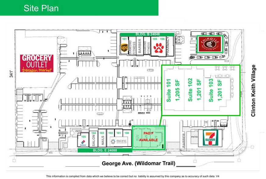 24033-24107 Clinton Keith Road, Wildomar, CA à louer - Plan de site - Image 1 de 1