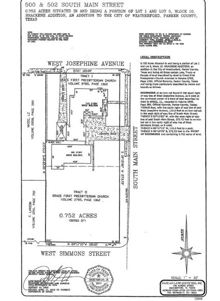 500-502 S Main St, Weatherford, TX à vendre - Plan cadastral - Image 3 de 3