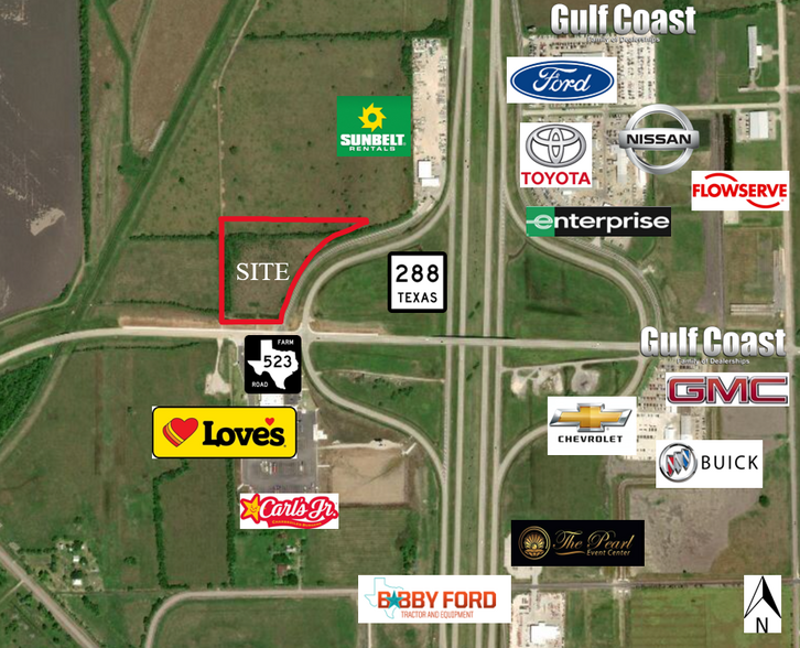 FM 523 & Highway 288, Angleton, TX à vendre - A rien - Image 3 de 10