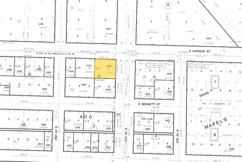 5201 4th Ave S, Seattle, WA à vendre - Plan cadastral - Image 2 de 2