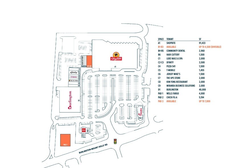 1817 Mount Holly Rd, Burlington, NJ for lease - Site Plan - Image 2 of 8