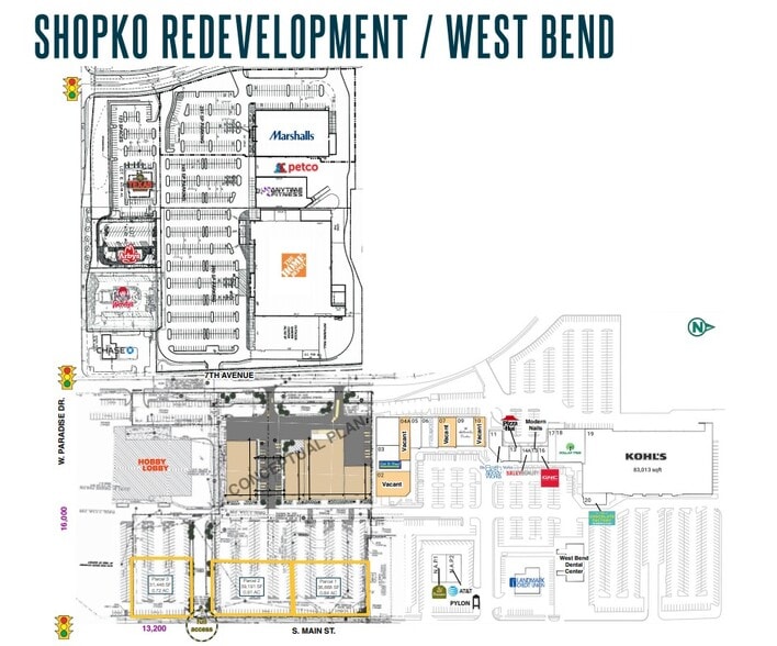 S Main St, West Bend, WI à louer - Plan de site - Image 3 de 3