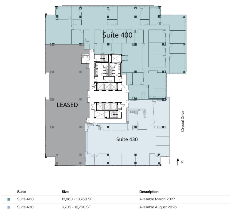 1400 Crystal Dr, Arlington, VA for lease Floor Plan- Image 1 of 1