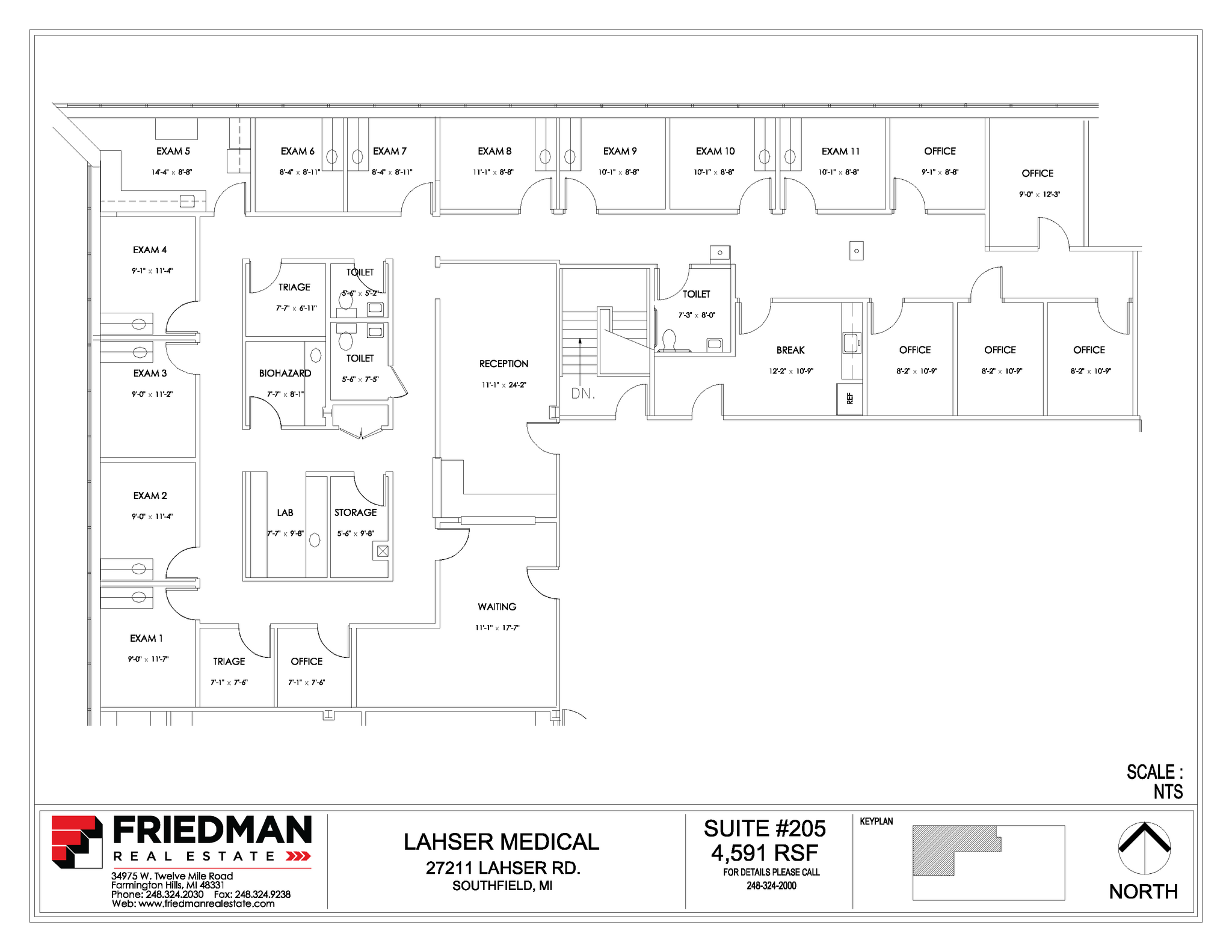 27177 Lahser Rd, Southfield, MI à louer Plan d  tage- Image 1 de 1