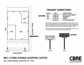 5811 Lyons Ave, Houston, TX for lease Site Plan- Image 1 of 1