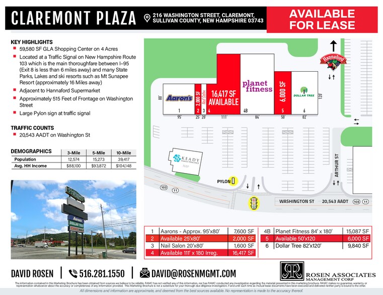 216 Washington St, Claremont, NH à louer - Plan d’étage - Image 2 de 9