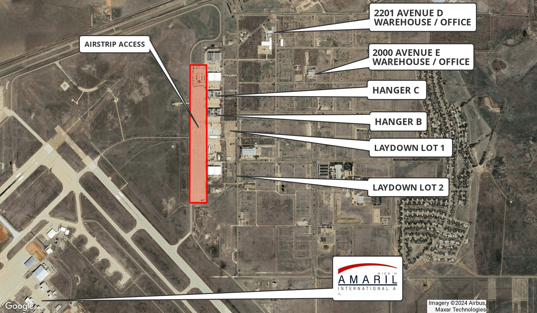 2000 E Ave, Amarillo, TX for lease Aerial- Image 1 of 2