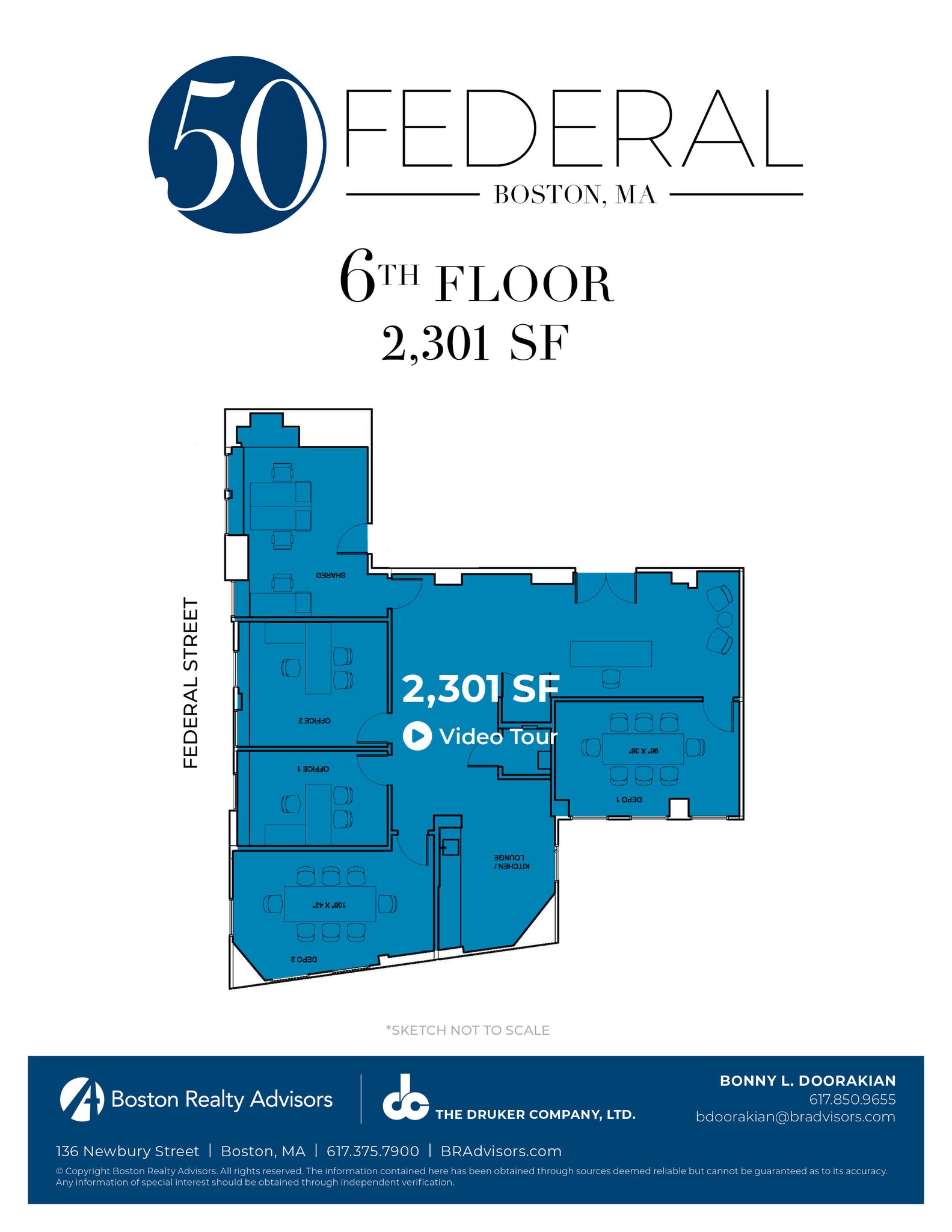 50 Federal St, Boston, MA à louer Plan d’étage- Image 1 de 1