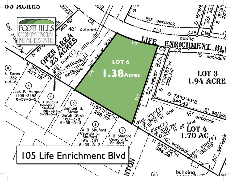 105 Life Enrichment Blvd, Shelby, NC à vendre - Plan cadastral - Image 2 de 2