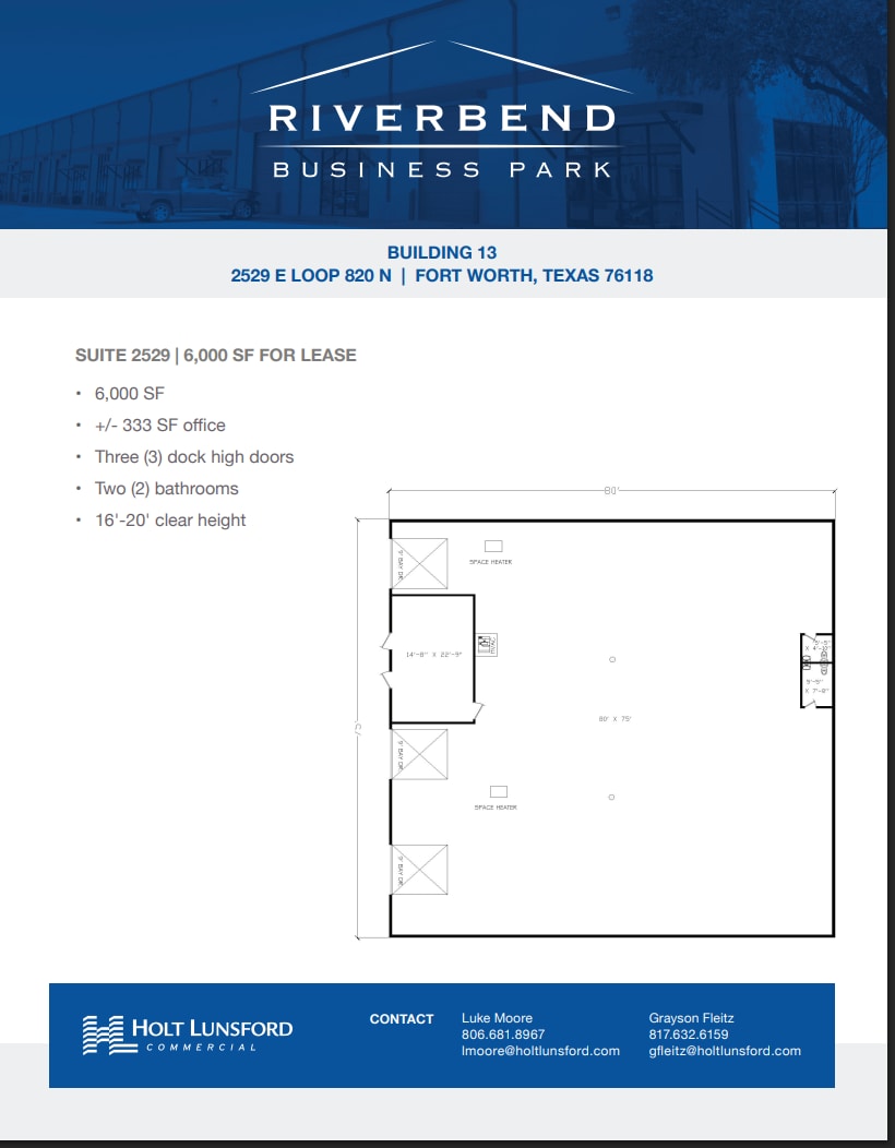 2501-2519 Gravel Dr, Fort Worth, TX à louer Plan d’étage- Image 1 de 1