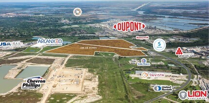 Foreman Rd & FM 1006, Orange, TX - Aérien Vue de la carte