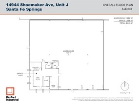 14944 Shoemaker Ave, Santa Fe Springs, CA à louer Plan de site- Image 1 de 12