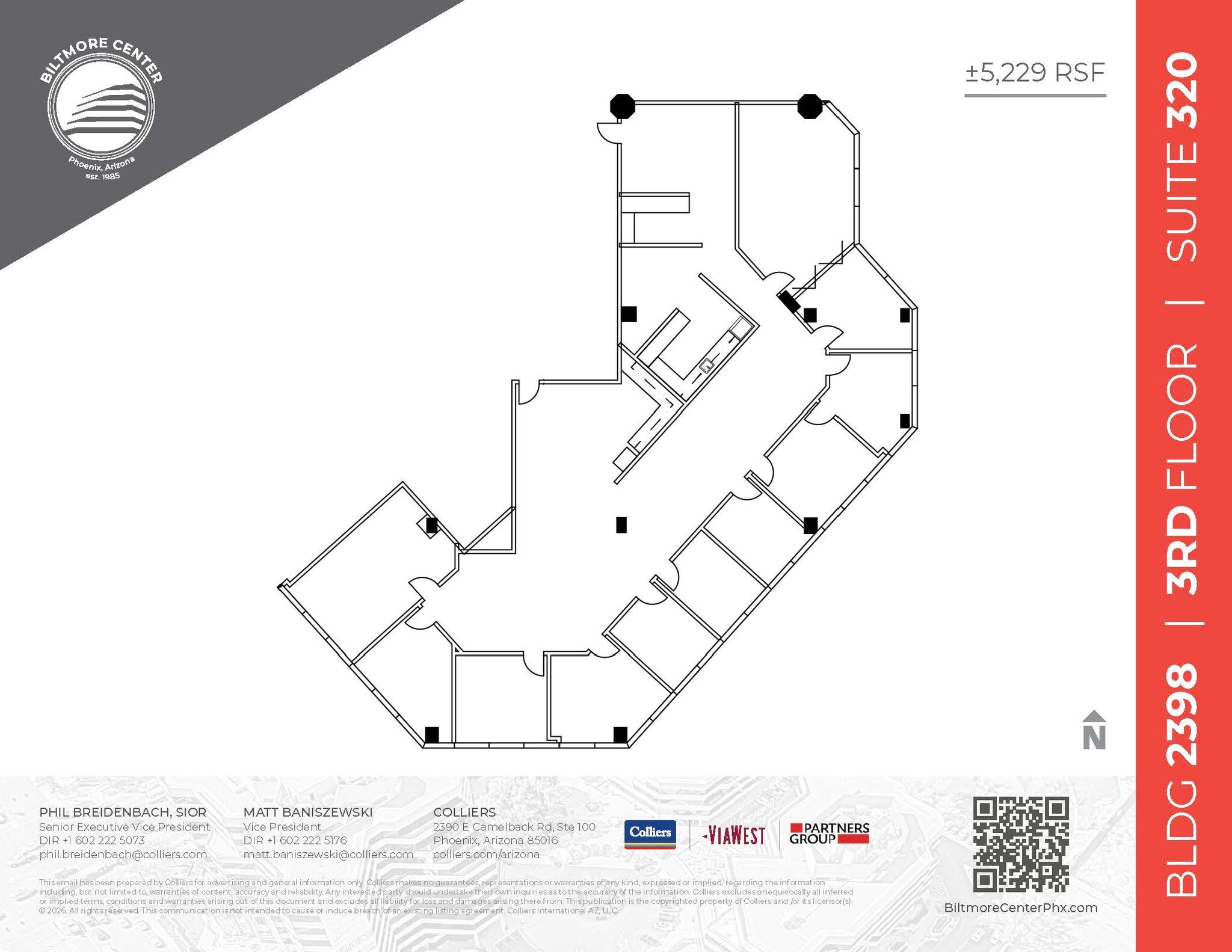 2398 E Camelback Rd, Phoenix, AZ à louer Plan d’étage- Image 1 de 2