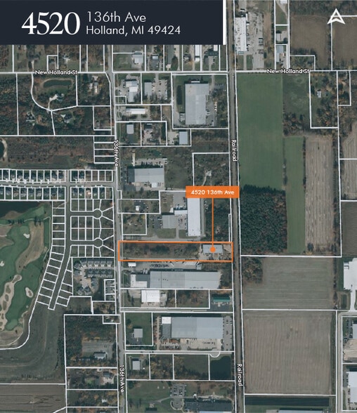 4520 136th Ave, Holland, MI for lease - Aerial - Image 2 of 3