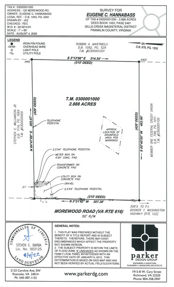 120 Morewood Rd, Hardy, VA à vendre - Plan de site - Image 3 de 3