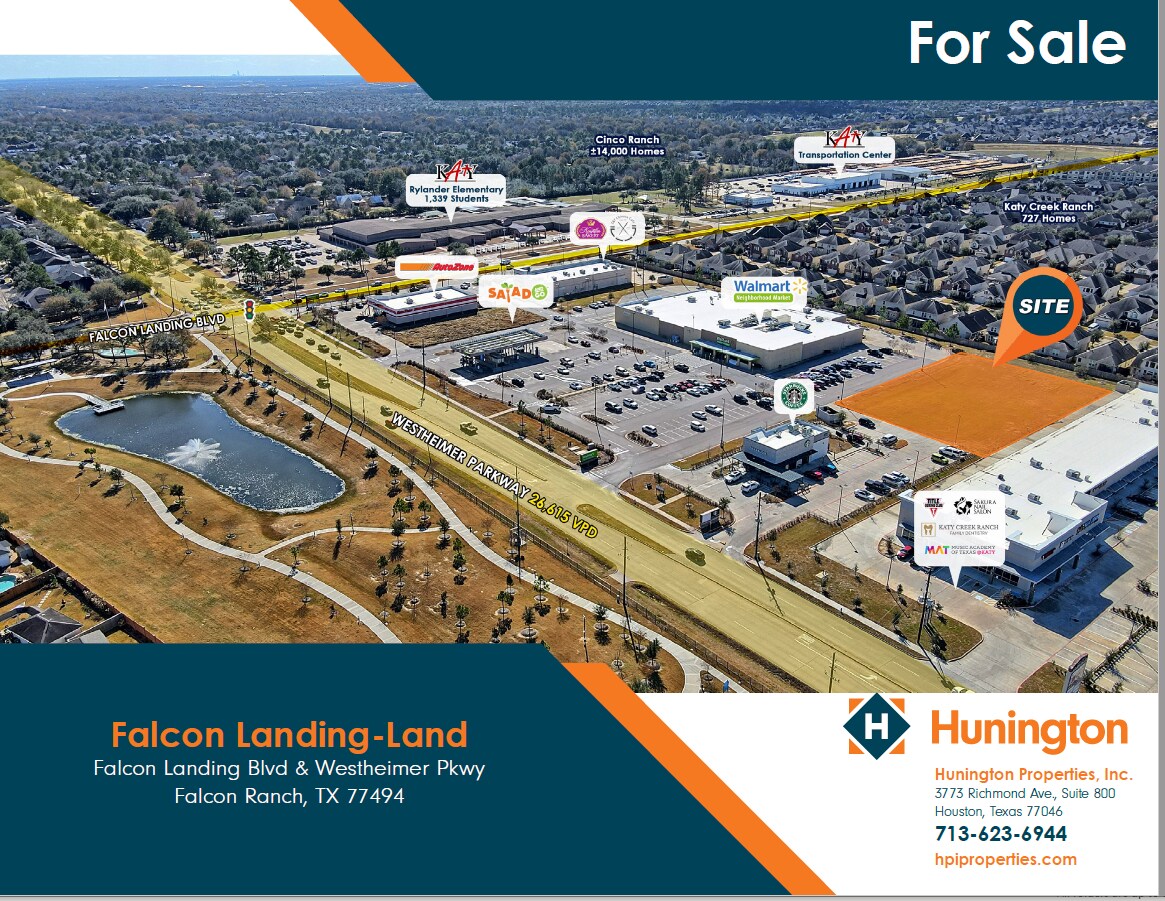 Falcon Landing Boulevard & Westheimer Pkwy, Katy, TX à vendre Photo du bâtiment- Image 1 de 2