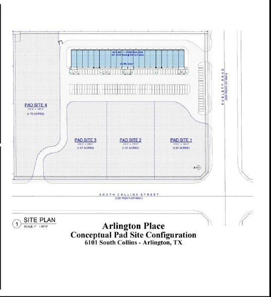 6101 S Collins St, Arlington, TX à louer - Plan de site - Image 2 de 2