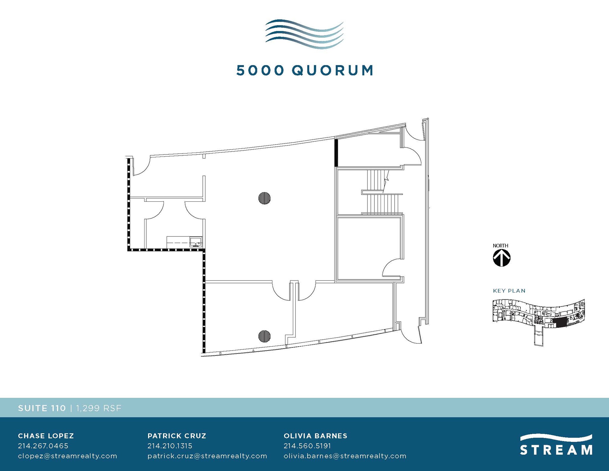 5000 Quorum Dr, Dallas, TX à louer Plan d  tage- Image 1 de 1