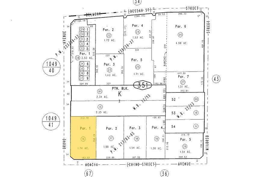 1351 S Grove Ave, Ontario, CA à vendre - Plan cadastral - Image 3 de 5
