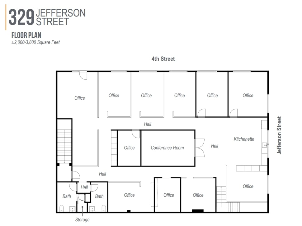 329-331 Jefferson St, Oakland, CA for lease Floor Plan- Image 1 of 1
