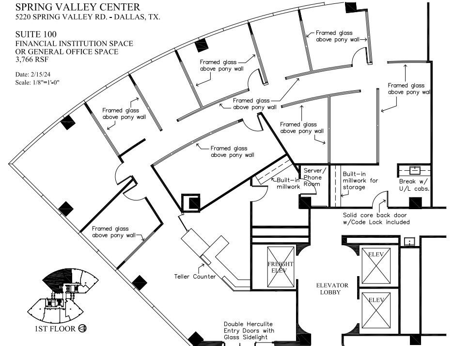 5220 Spring Valley Rd, Dallas, TX à louer Plan d  tage- Image 1 de 1