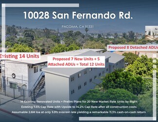 Plus de détails pour 10028 San Fernando Rd, Pacoima, CA - Multi-résidentiel à vendre
