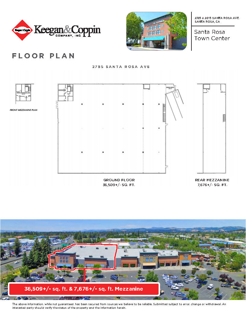 2765-2835 Santa Rosa Ave, Santa Rosa, CA à louer Plan d  tage- Image 1 de 1