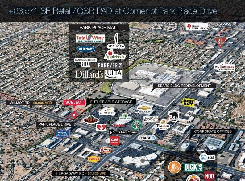 320 S Wilmot Rd, Tucson, AZ for sale - Aerial - Image 2 of 2