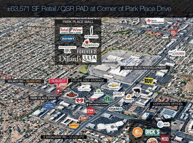 320 S Wilmot Rd, Tucson, AZ à vendre - Aérien - Image 2 de 2