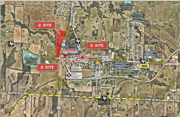 NWC Preston Rd. & FM 120, Pottsboro, TX à vendre - Aérien - Image 2 de 3