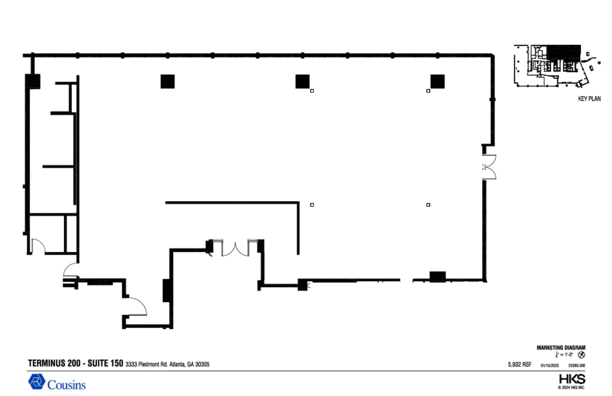 3280 Peachtree Rd, Atlanta, GA à louer Plan d’étage type- Image 1 de 4