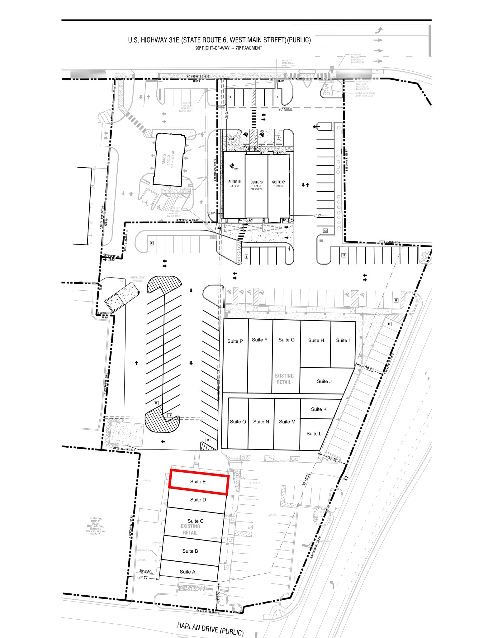 247 W Main St, Hendersonville, TN à louer Plan de site- Image 1 de 8