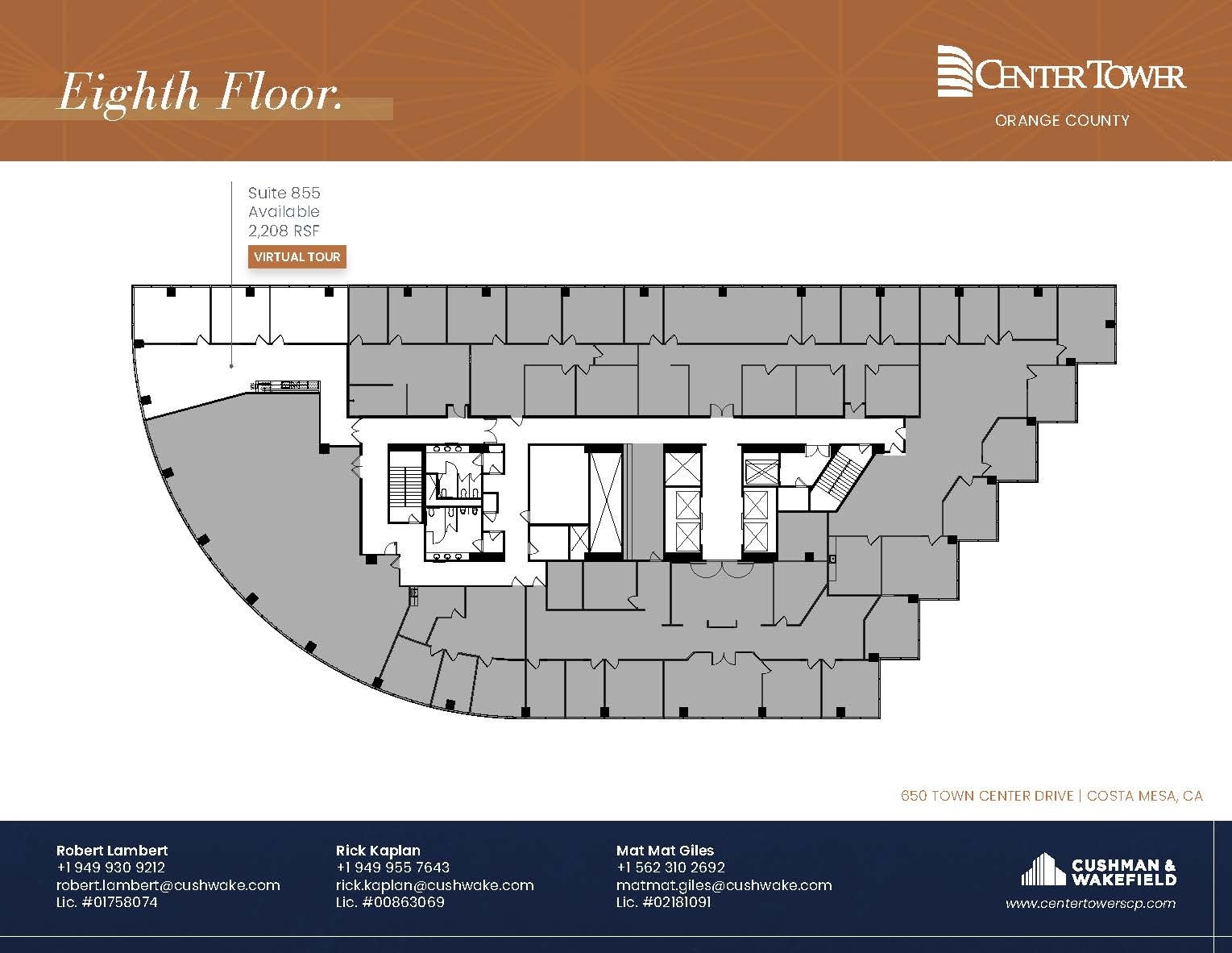 600 Anton Blvd, Costa Mesa, CA à louer Plan d’étage- Image 1 de 9